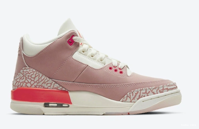 Cheap Husky CK9246-600 (W) Retro 3 Pink Jordan Rust 0709